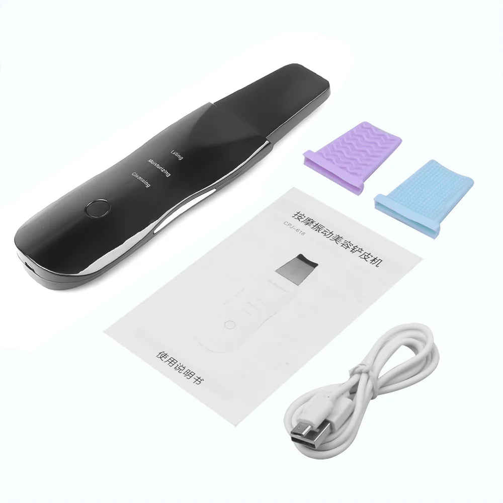 Ultrasonic Skin Scrubber Face Spatula Blackhead Remover Shovel Clean Scrubber Vibration Facial lifting Facial Iifting Skin Care